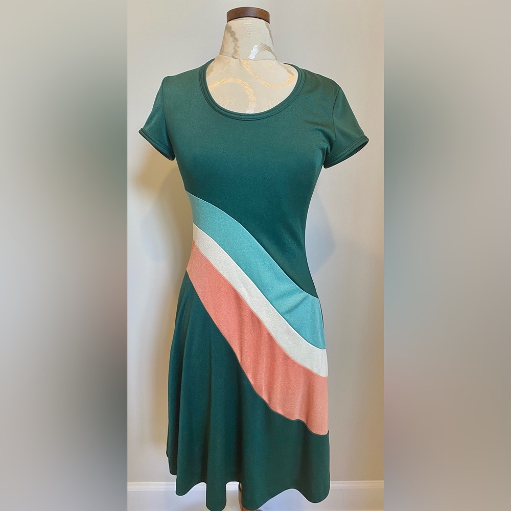 VINTAGE Mod 1960’s Jersey Dress Small